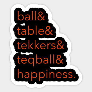 Teqball &Happiness Sticker